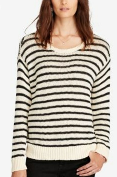 NWT RALPH LAUREN Denium and Supply Fringe Sweater - Picture 2 of 6